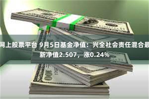 网上股票平台 9月5日基金净值：兴全社会责任混合最新净值2.