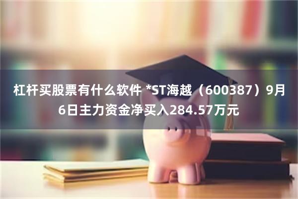 杠杆买股票有什么软件 *ST海越（600387）9月6日主力