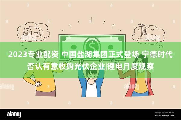 2023专业配资 中国盐湖集团正式登场 宁德时代否认有意收购